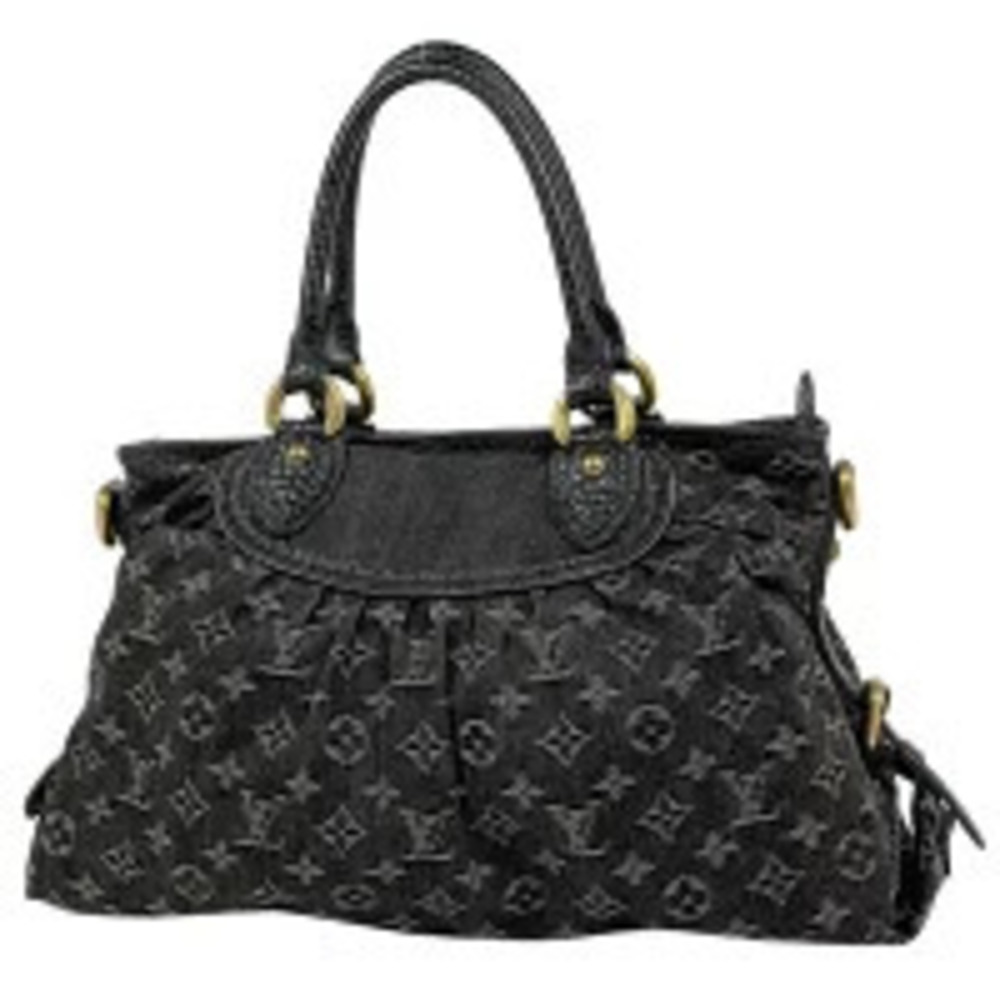 Louis Vuitton Neo Cabby Shoulder Bag Handbag Monogram Denim Noir Black